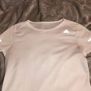 White reflective adidas t-shirt (large)